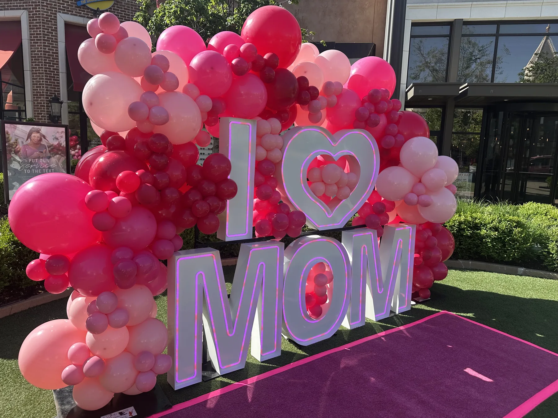 Professional balloon installation for a corporate event
